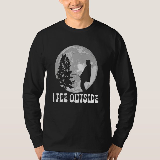 Jag Pee utanför I Kärlek Peeing Exside Funny Campi T Shirt (Framsida)