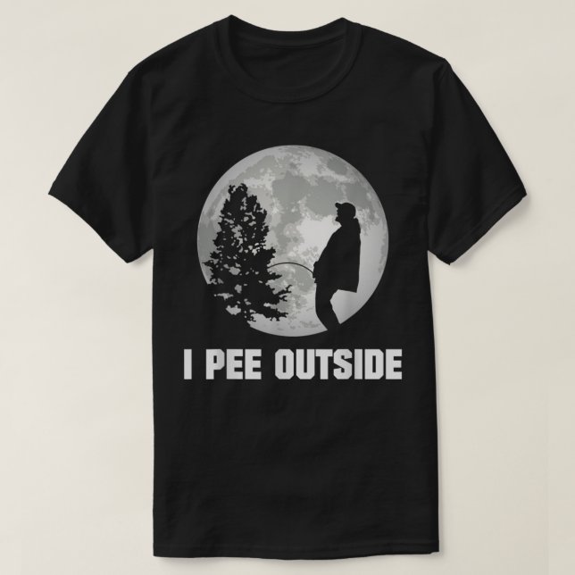 Jag Pee utanför I Kärlek Peeing Exside Funny Campi T Shirt (Design framsida)