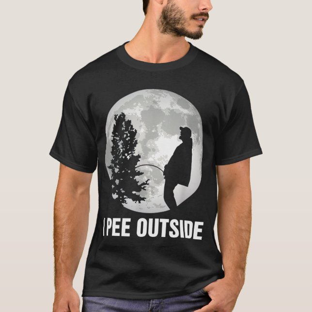 Jag Pee utanför I Kärlek Peeing Exside Funny Campi T Shirt (Framsida)