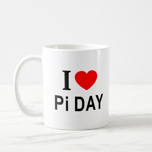 Jag ❤️ Pi-DAGEN Jag älskar Pi-DAGEN Jag älskar Pi- Kaffemugg (Vänster)