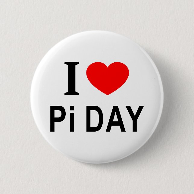 Jag ❤️ Pi-DAGEN Jag älskar Pi-DAGEN Jag älskar Pi- Knapp (Framsida)