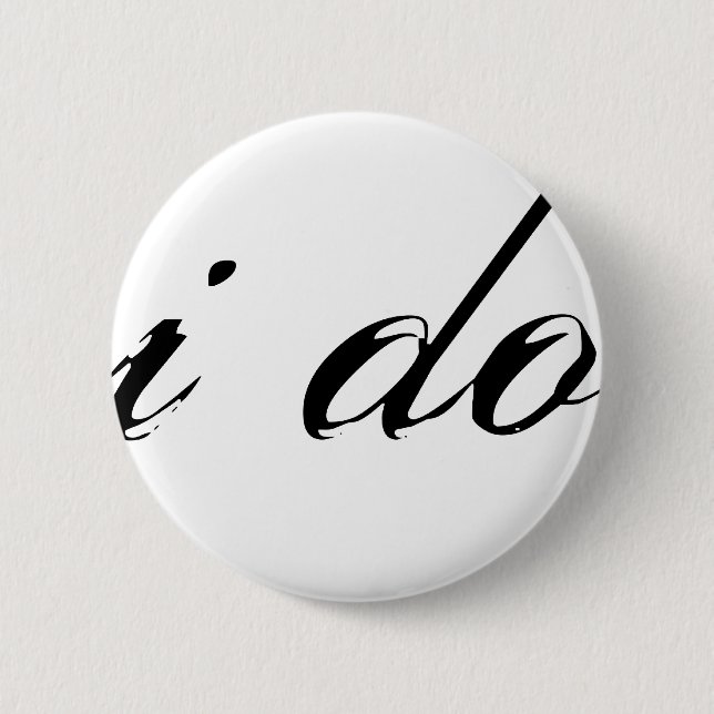 Jag pin Black on White Knapp (Framsida)