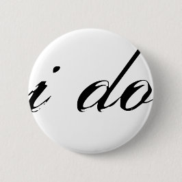 Jag pin Black on White Knapp