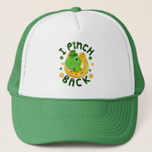 Jag Pinch Back Funny St patrick's day Dinosaur Keps