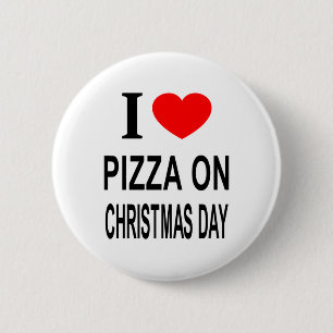 Jag ❤️ PIZZA PÅ JULDAGEN JAG ÄLSKAR PIZZA PÅ JUL Knapp