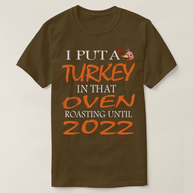 Jag placerar Turkiet i den Oven Manar Thanksgiving T Shirt (Design framsida)