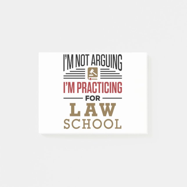 Jag pläderar inte för juridik post-it block (Framsida)