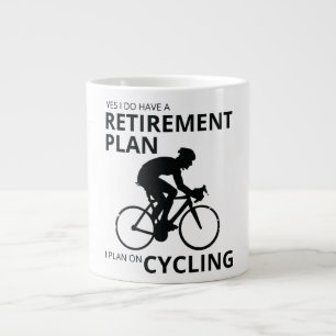 Jag planerar att cykla när jag går i pension jumbo mugg