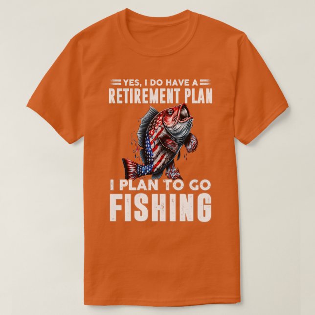 Jag planerar att fiska 6 t shirt (Design framsida)