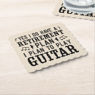 Jag planerar att spela Guitar Pension-planen... Underlägg Papper