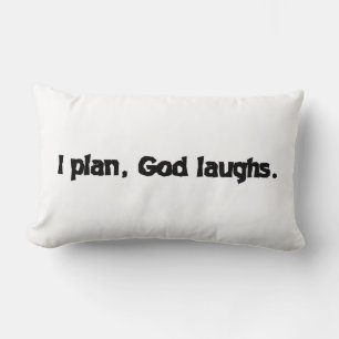 Jag planerar gud Laughny Recovery Andlig-citatet Lumbarkudde