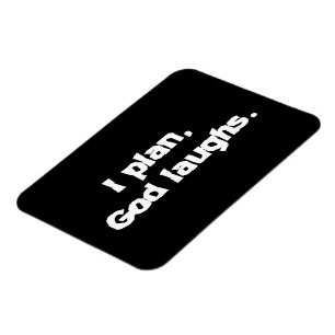 Jag planerar gud Laughny Recovery Andlig-citatet Magnet