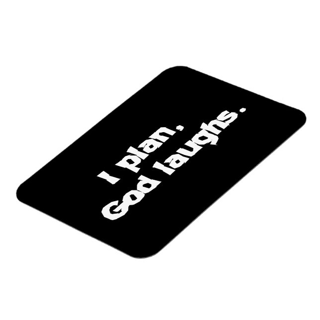 Jag planerar gud Laughny Recovery Andlig-citatet Magnet (Vänstra Sidan)