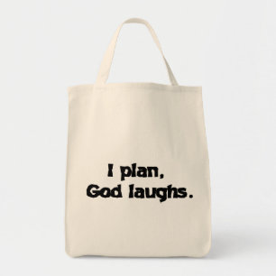 Jag planerar gud Laughny Recovery Andlig-citatet Tygkasse