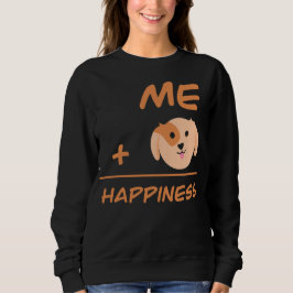 Jag Plus Hund Jämställs Lycka Söt Hund Älskare T Shirt