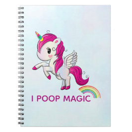 Jag Poop Magic Funny Unicorn Say Anteckningsbok