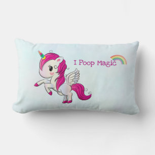 Jag Poop Magic Funny Unicorn Say Lumbarkudde
