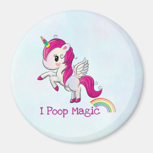 Jag Poop Magic Funny Unicorn Say Magnet