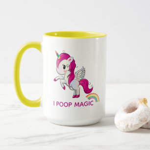 Jag Poop Magic Funny Unicorn Say Mugg