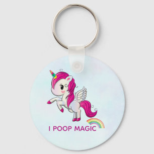 Jag Poop Magic Funny Unicorn Say Nyckelring