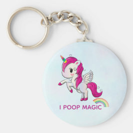 Jag Poop Magic Funny Unicorn Say Nyckelring