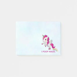 Jag Poop Magic Funny Unicorn Say Post-it Block
