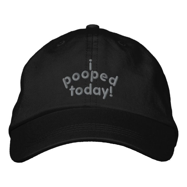 Jag poopade i dag broderad keps (Framsida)