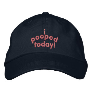 Jag poopade i dag broderad keps
