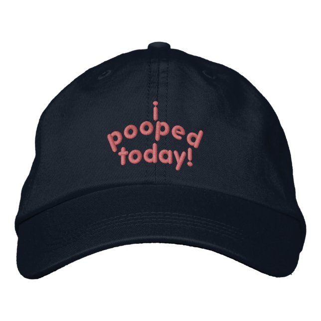 Jag poopade i dag broderad keps (Framsida)