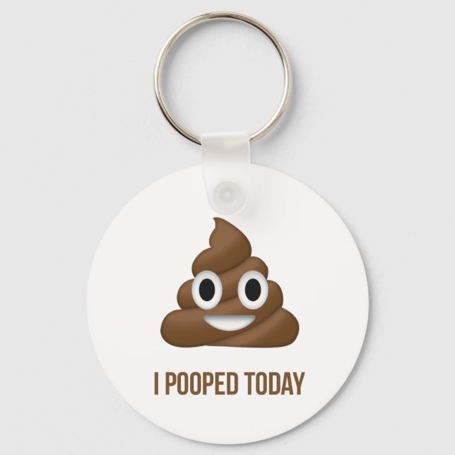 Jag poopade i dag Poo Emoji Nyckelring (Framsida)