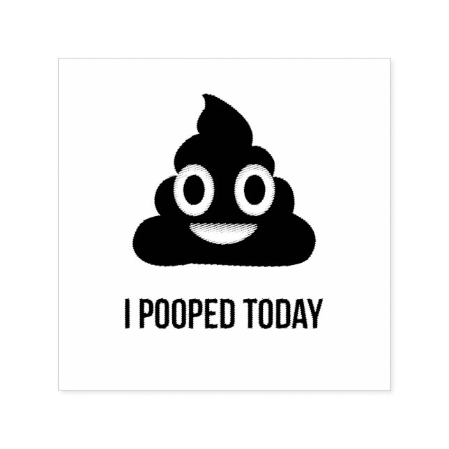 Jag poopade i dag Poo Emoji Självfärgande Stämpel (Design)