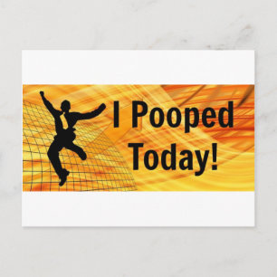 Jag poopade i dag! vykort