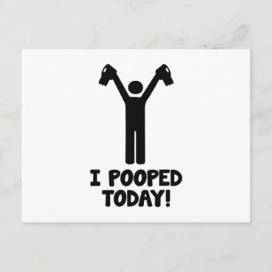 Jag poopade i dag! vykort