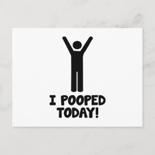 Jag poopade i dag! vykort