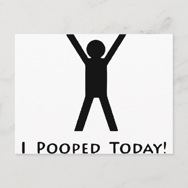 Jag poopade i dag vykort (Framsida)