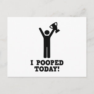 Jag poopade i dag! vykort