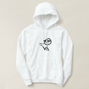 Jag poopade idag, roligt Stickman Meme Hoodie