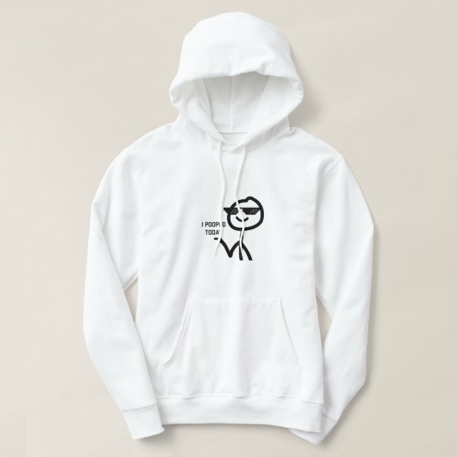 Jag poopade idag, roligt Stickman Meme Hoodie (Design framsida)
