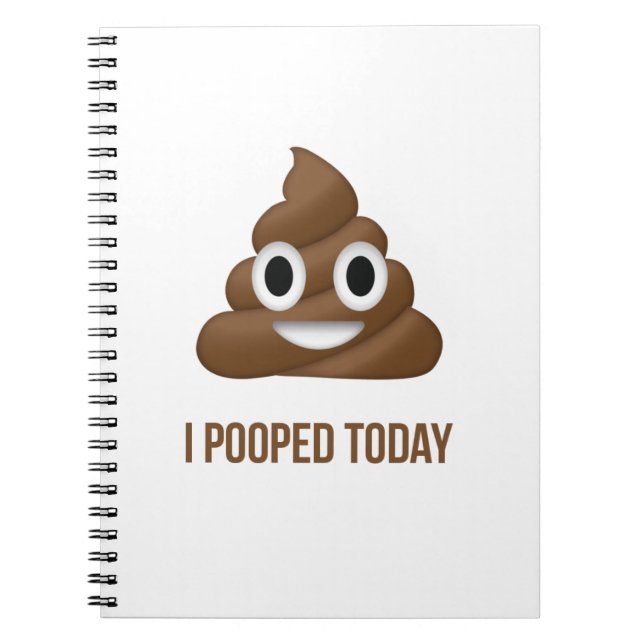Jag poopade idag, underbart Emoticon Anteckningsbok (Framsidan)