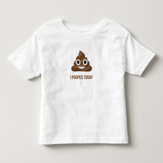 Jag poopade idag, underbart Emoticon T Shirt (Framsida)