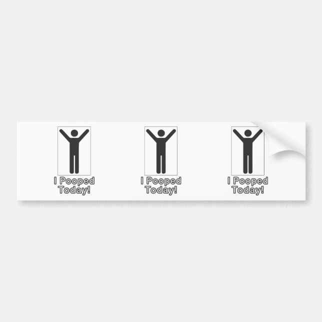 Jag pooped i dag bildekal (Framsidan)
