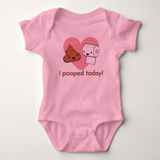 jag pooped i dag t-shirt (Framsida)