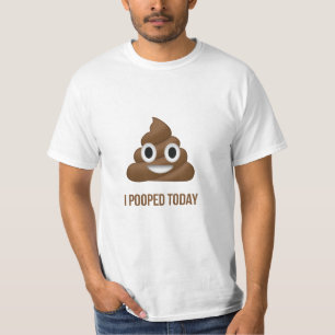 Jag pooperade i dag Poo Emoji med QR-kod för förfa T Shirt