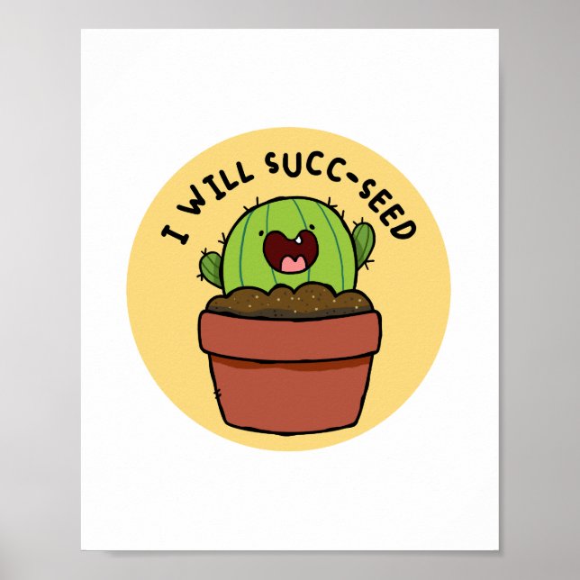 Jag Poster Succ-seed Cactus Pun (Framsidan)