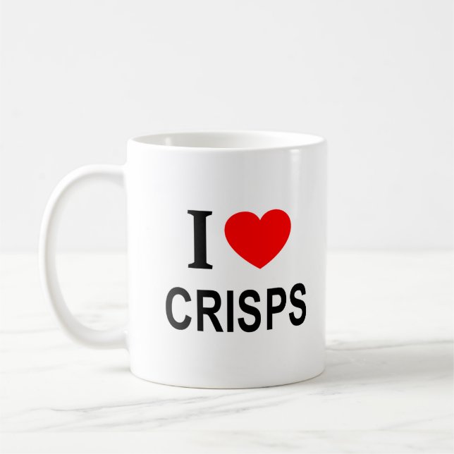 Jag ❤️ POTATISCHIPS JAG ÄLSKAR POTATISCHIPS JAG HJ Kaffemugg (Vänster)