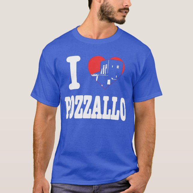 Jag ❤️ Pozzallo  T-Shirt Tri-Blend Tröja (Framsida)