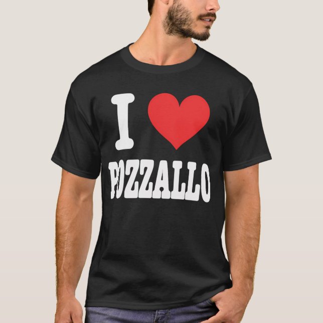 Jag ❤️ Pozzallo  T-Shirt Tri-Blend Tröja (Framsida)