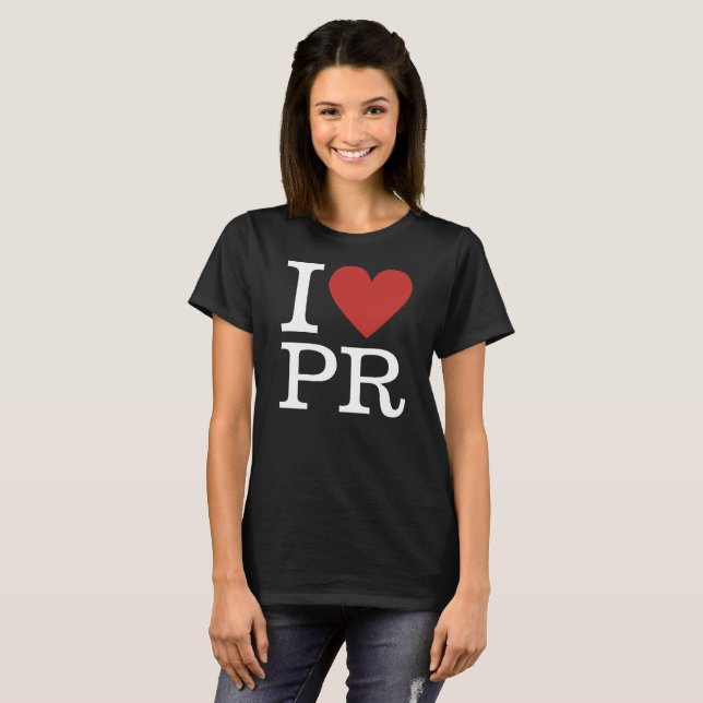 Jag ❤️ PR for PR Employees ANPASSNINGSBAR Women's T Shirt (Hel framsida)