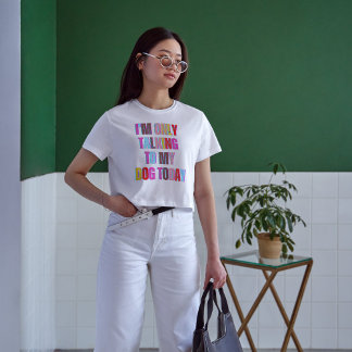 Jag pratar bara med min Hund idag, hundvalp Lång Ärmad Tröja