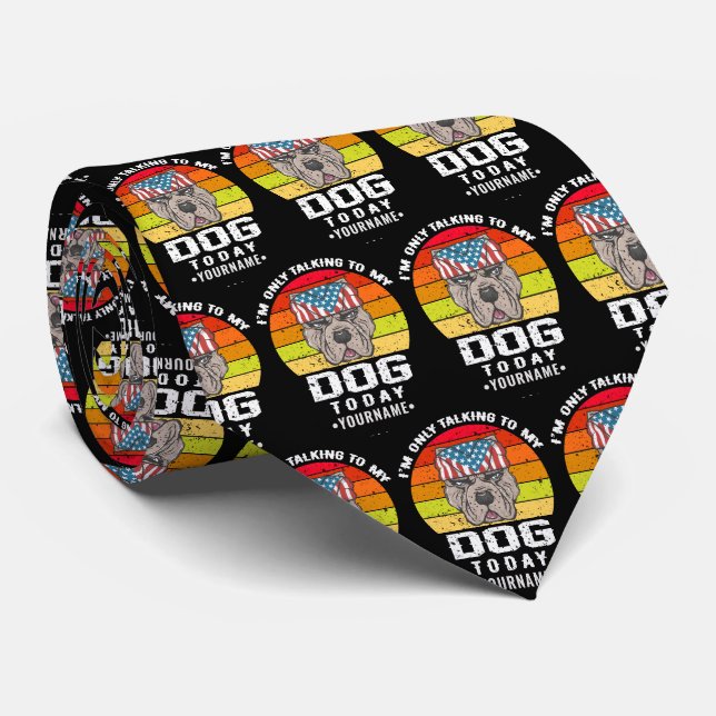Jag pratar bara med min Hund idag Slips (Rullad)